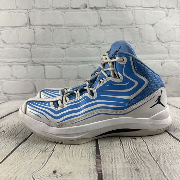 Nike Air Jordan Aero Mania Mens Sz 11.5 UNC TARHEELS Carolina Blue 552313 2013 - Picture 3 of 8